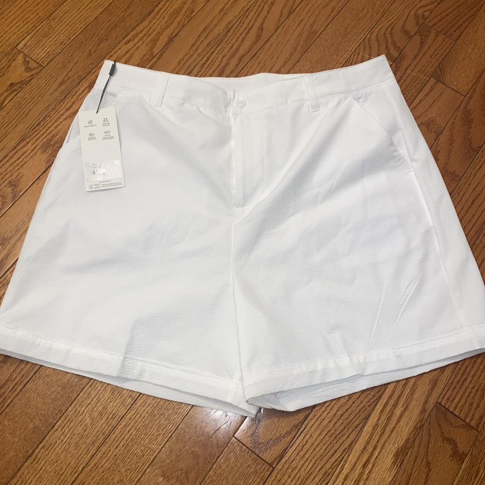 Walter Hagen Traditional Clubhouse Golf Shorts Size 10 White 5"